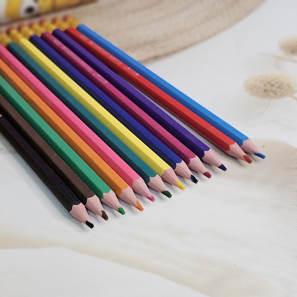 12PCS Pack Vibrant Pencil Colors